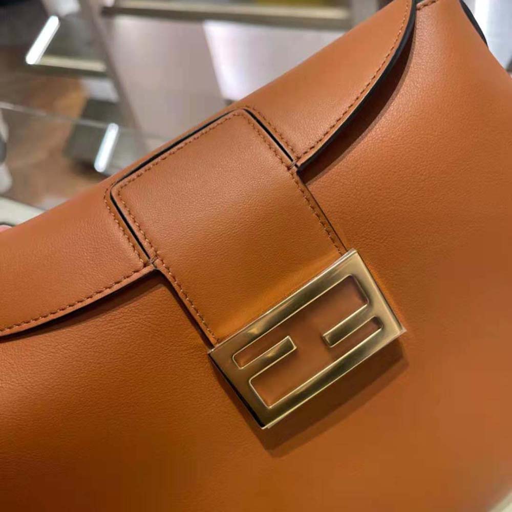 Fendi Women Small Croissant Brown Leather Bag - image 7