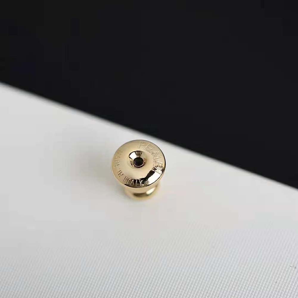 Fendi Women Small FF Gold-color Earrings - image 4