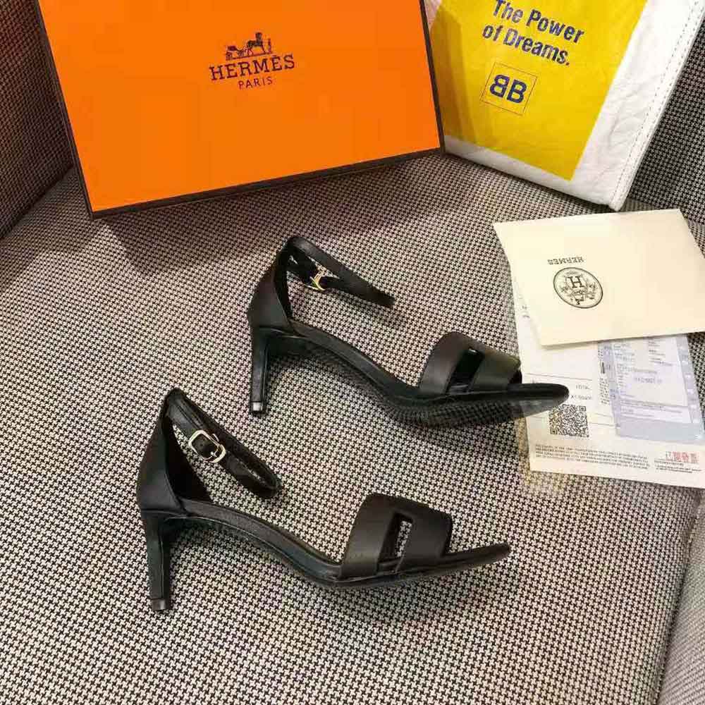Hermes Women Premiere 70 High Heel Sandal in Calfskin with Thin Ankle Strap - image 6