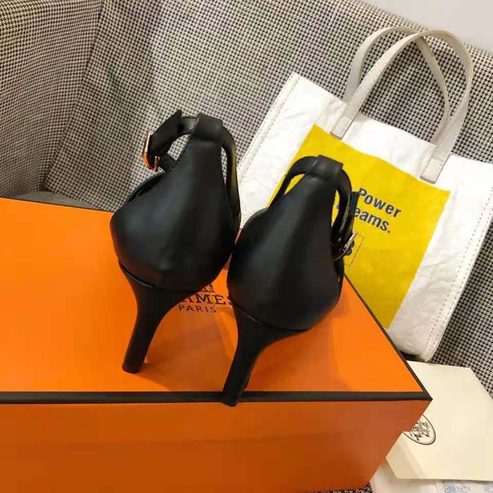 Hermes Women Premiere 70 High Heel Sandal in Calfskin with Thin Ankle Strap - image 9