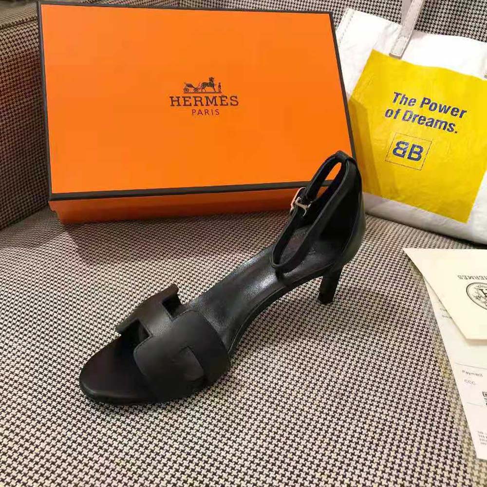 Hermes Women Premiere 70 High Heel Sandal in Calfskin with Thin Ankle Strap - image 8