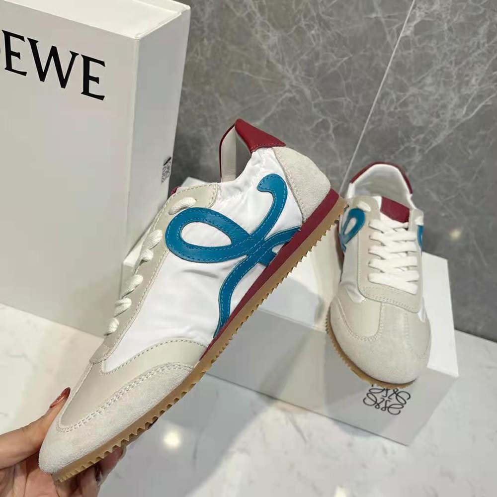 Loewe Unisex Ballet Runner in Nylon and Calfskin-Blue - image 4