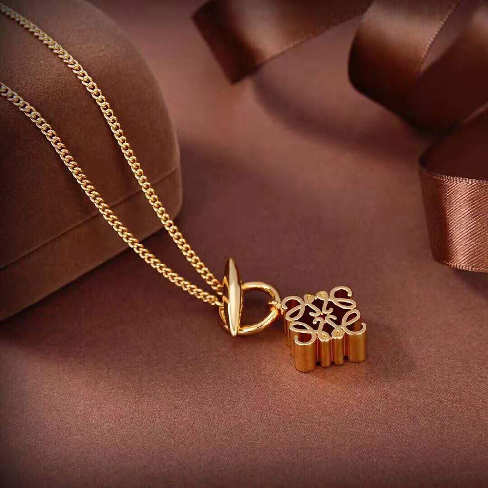 Loewe Women Anagram Pendant Necklace in Metal - image 6