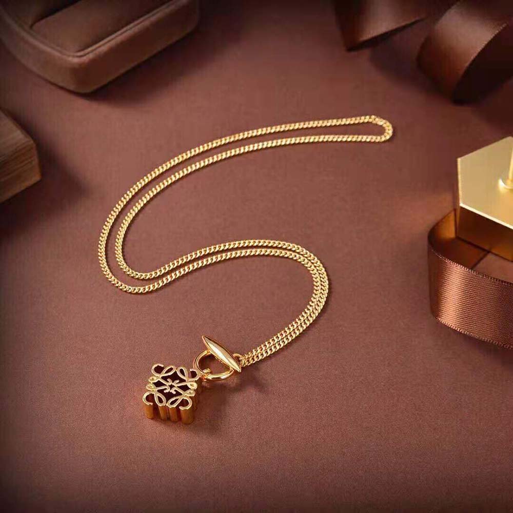 Loewe Women Anagram Pendant Necklace in Metal - image 5