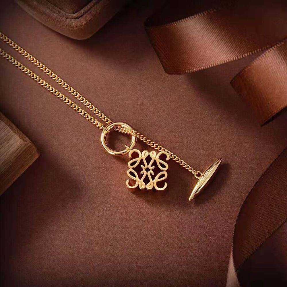 Loewe Women Anagram Pendant Necklace in Metal - image 4