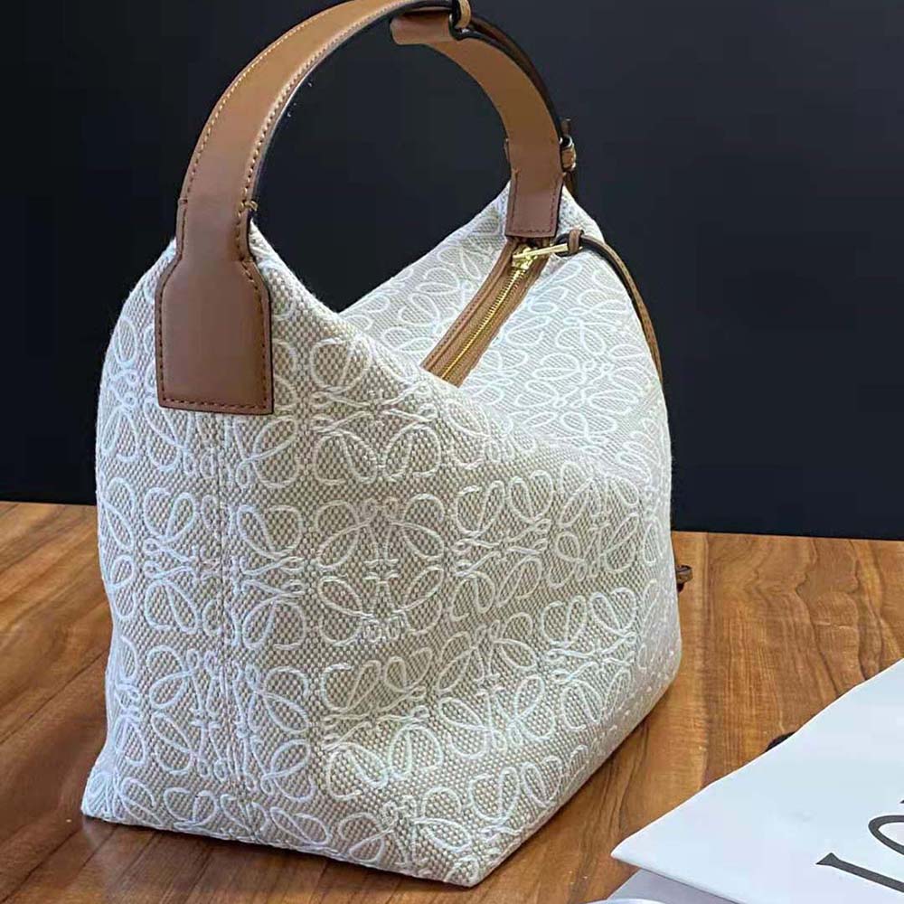Loewe Women Cubi Bag in Anagram Jacquard and Calfskin - image 4