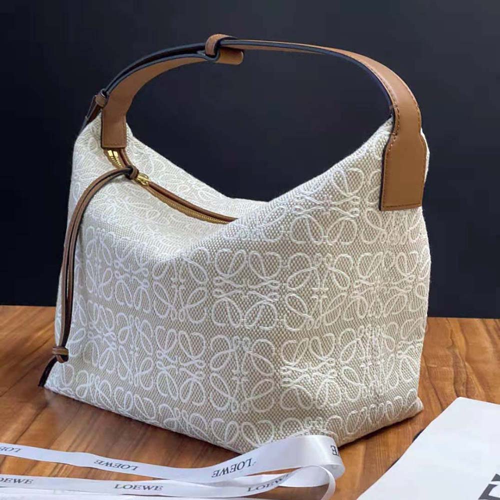 Loewe Women Cubi Bag in Anagram Jacquard and Calfskin - image 5
