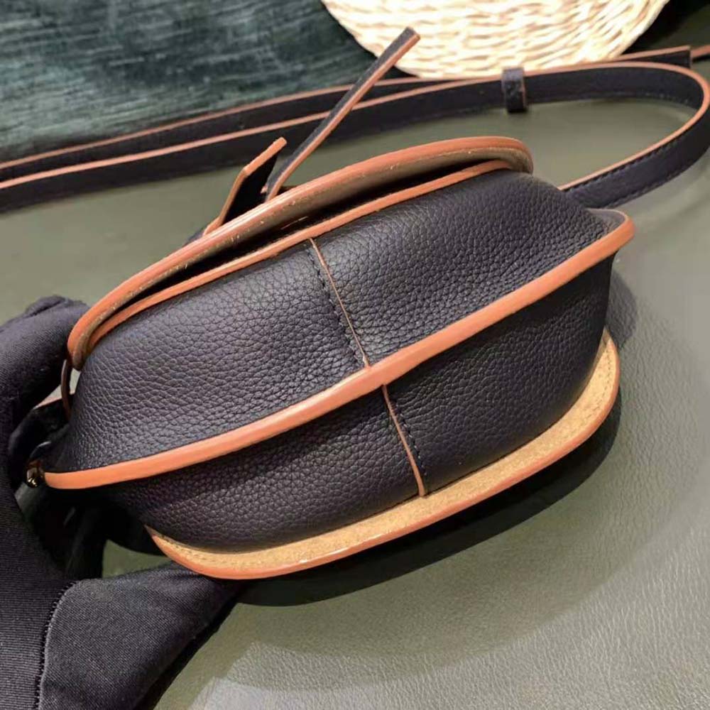 Loewe Women Mini Gate Dual Bag in Pebble Grain Calfskin-Black - image 6