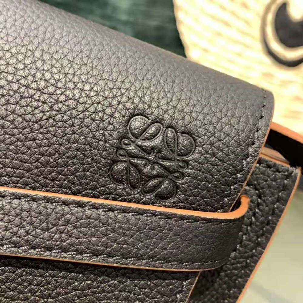 Loewe Women Mini Gate Dual Bag in Pebble Grain Calfskin-Black - image 9