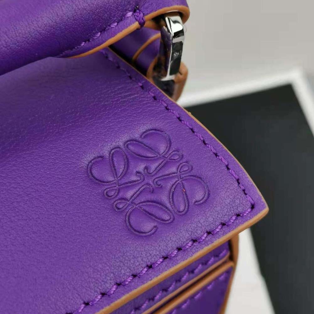Loewe Women Mini Puzzle Bag in Classic Calfskin-Purple - image 7