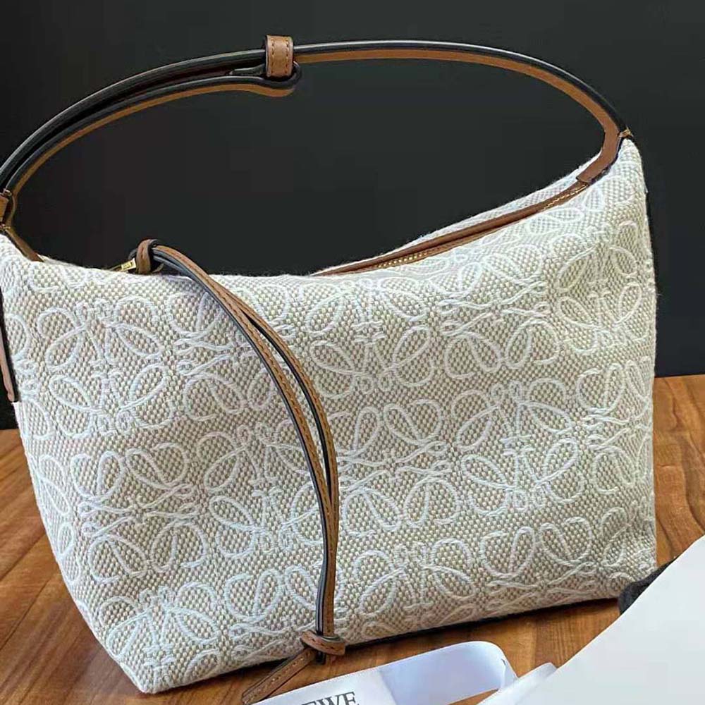 Loewe Women Small Cubi Bag in Anagram Jacquard and Calfskin - image 5