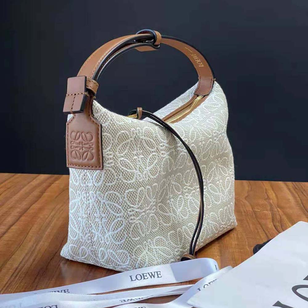 Loewe Women Small Cubi Bag in Anagram Jacquard and Calfskin - image 4