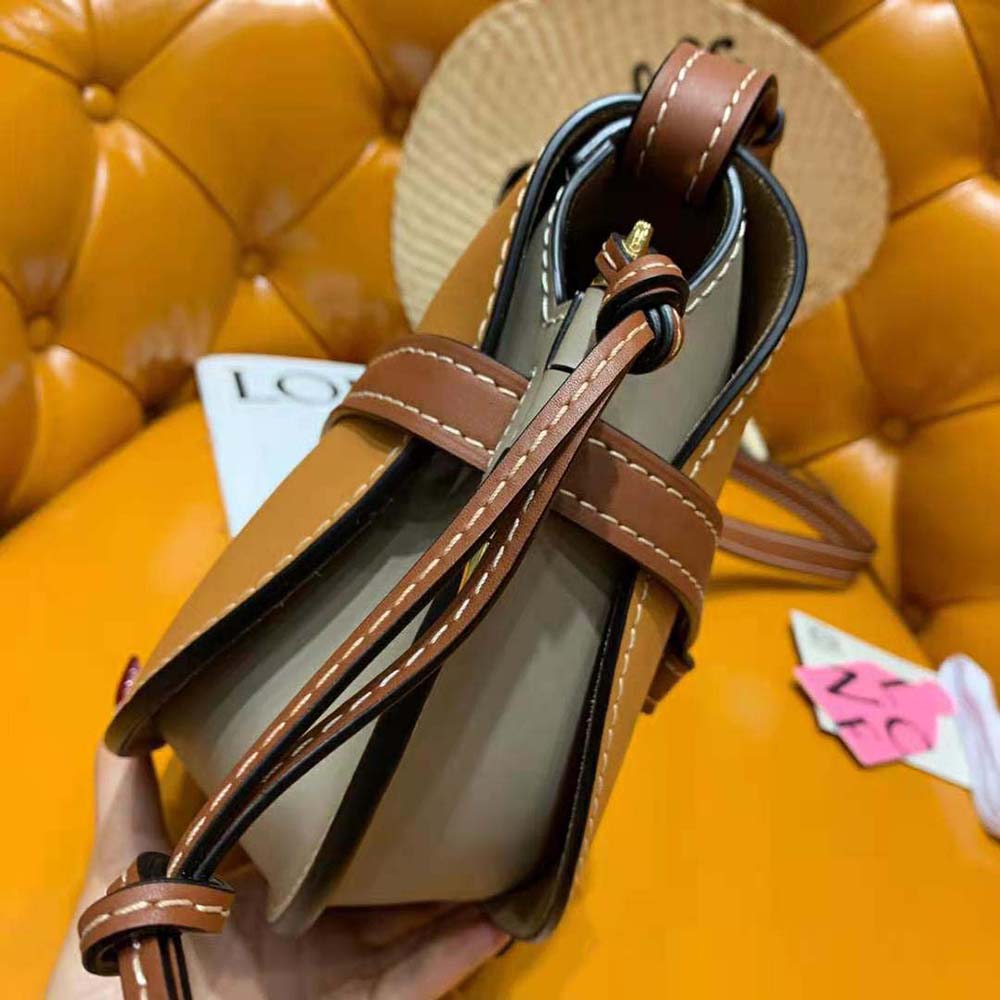 Loewe Women Small Gate Bag in Soft Calfskin-Brown - image 6