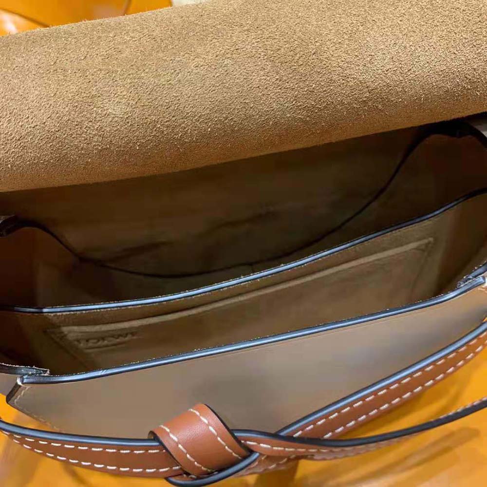 Loewe Women Small Gate Bag in Soft Calfskin-Brown - image 10