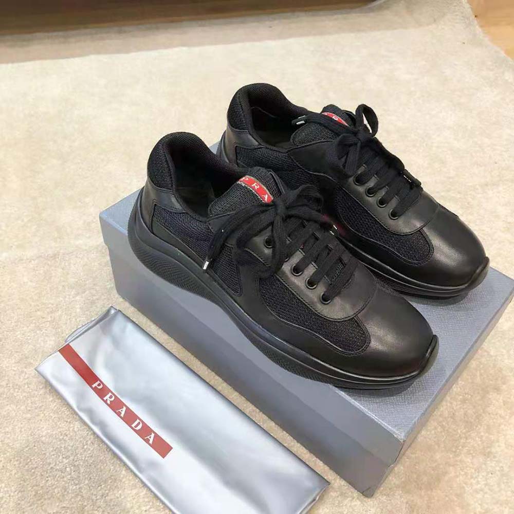 Prada Men New America’S Cup Leather And Technical Fabric Sneakers - image 5