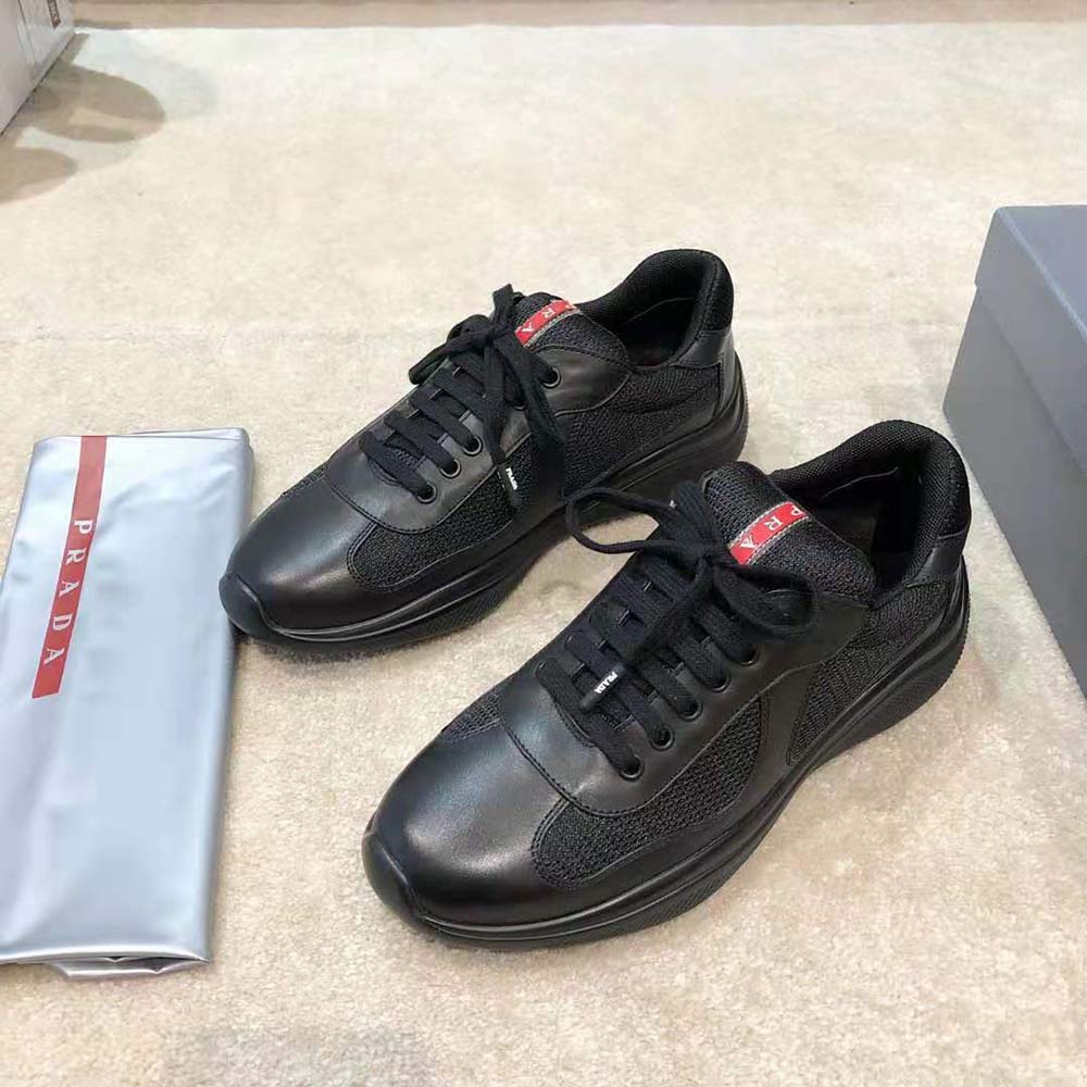 Prada Men New America’S Cup Leather And Technical Fabric Sneakers - image 4