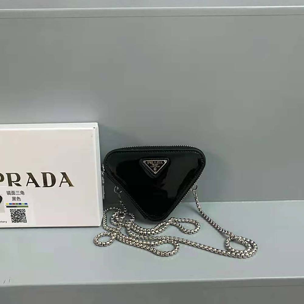 Close-up of brushed leather texture on Prada Women Mini-Pouch