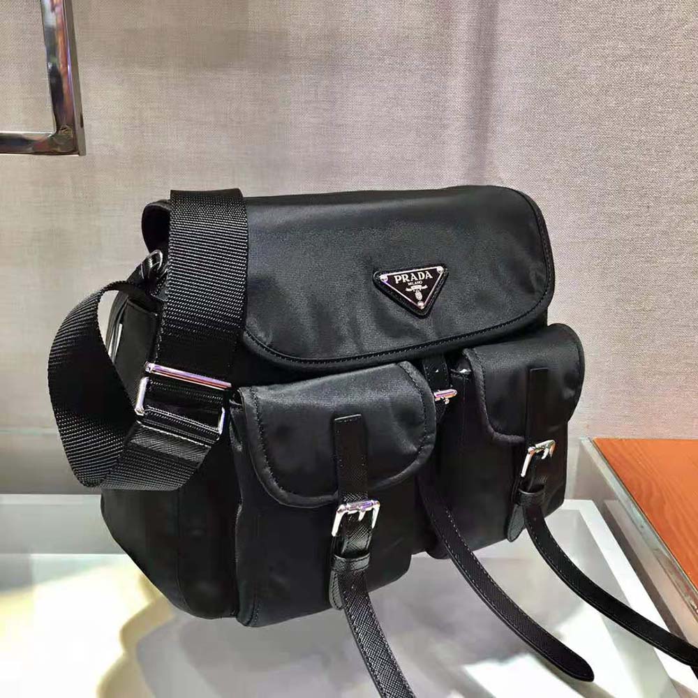 Prada Women Nylon Shoulder Bag-Black - image 5