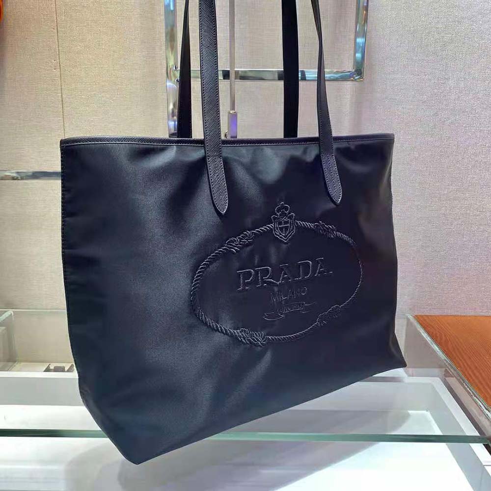 Prada Women Nylon Tote with Embroidered Logo - image 4
