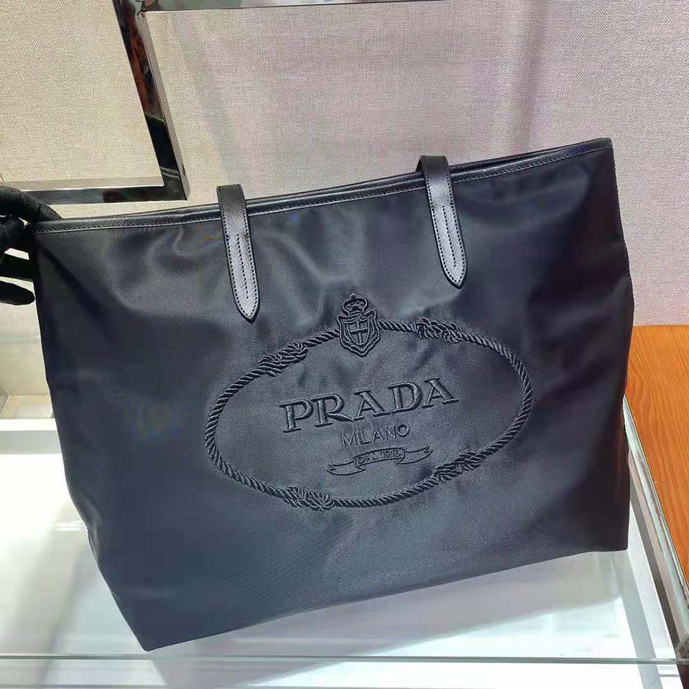 Prada Women Nylon Tote with Embroidered Logo - image 5