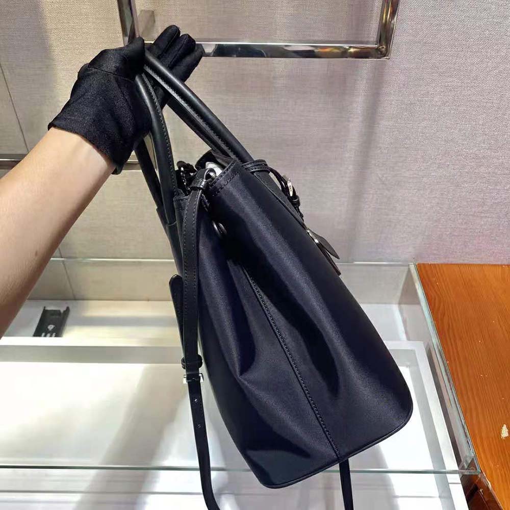 Prada Women Prada Double nylon and Saffiano Leather Bag-Black - image 6
