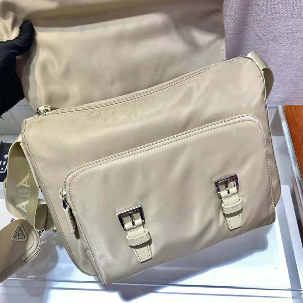 Prada Women Re-Nylon Shoulder Bag-Beige - image 5