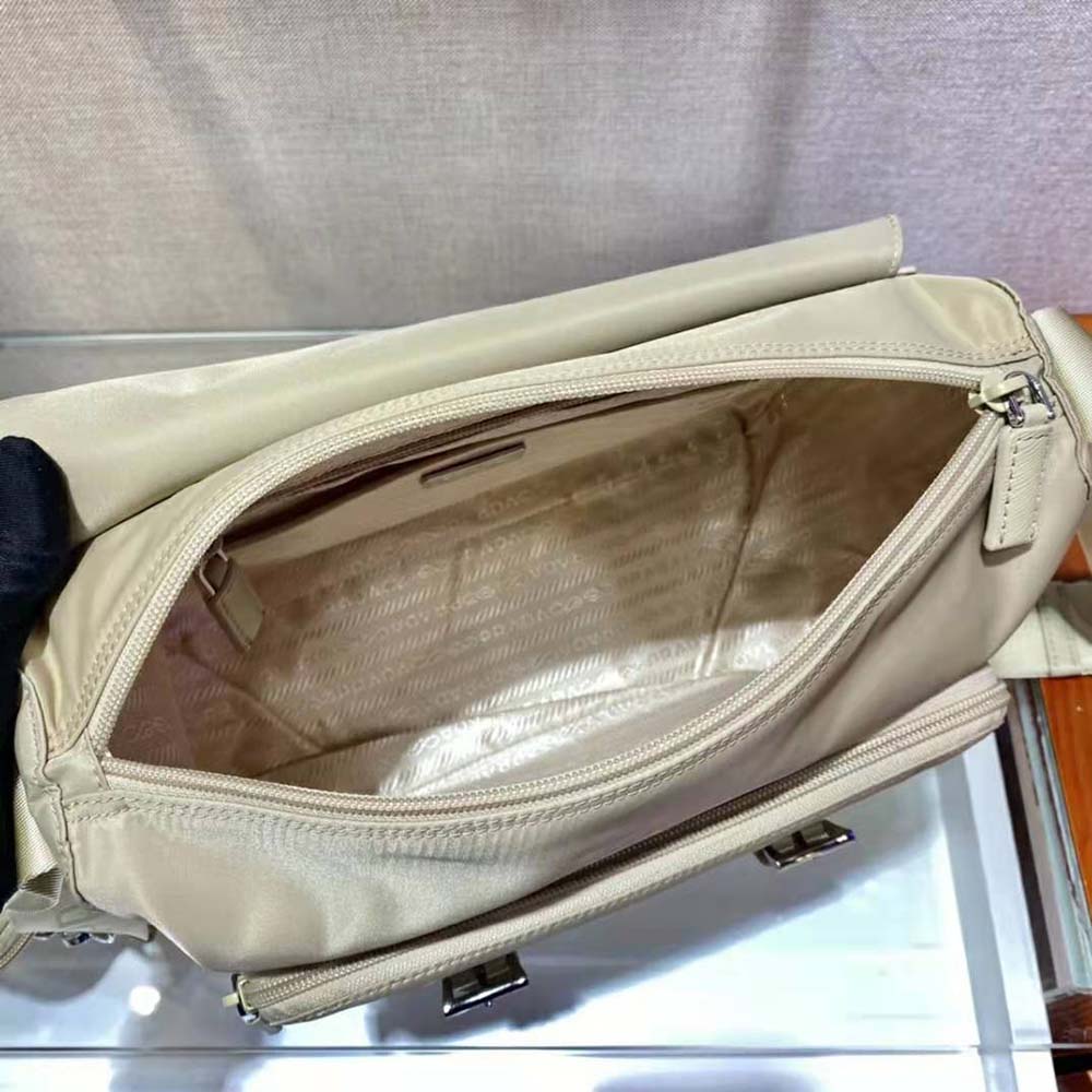 Prada Women Re-Nylon Shoulder Bag-Beige - image 8