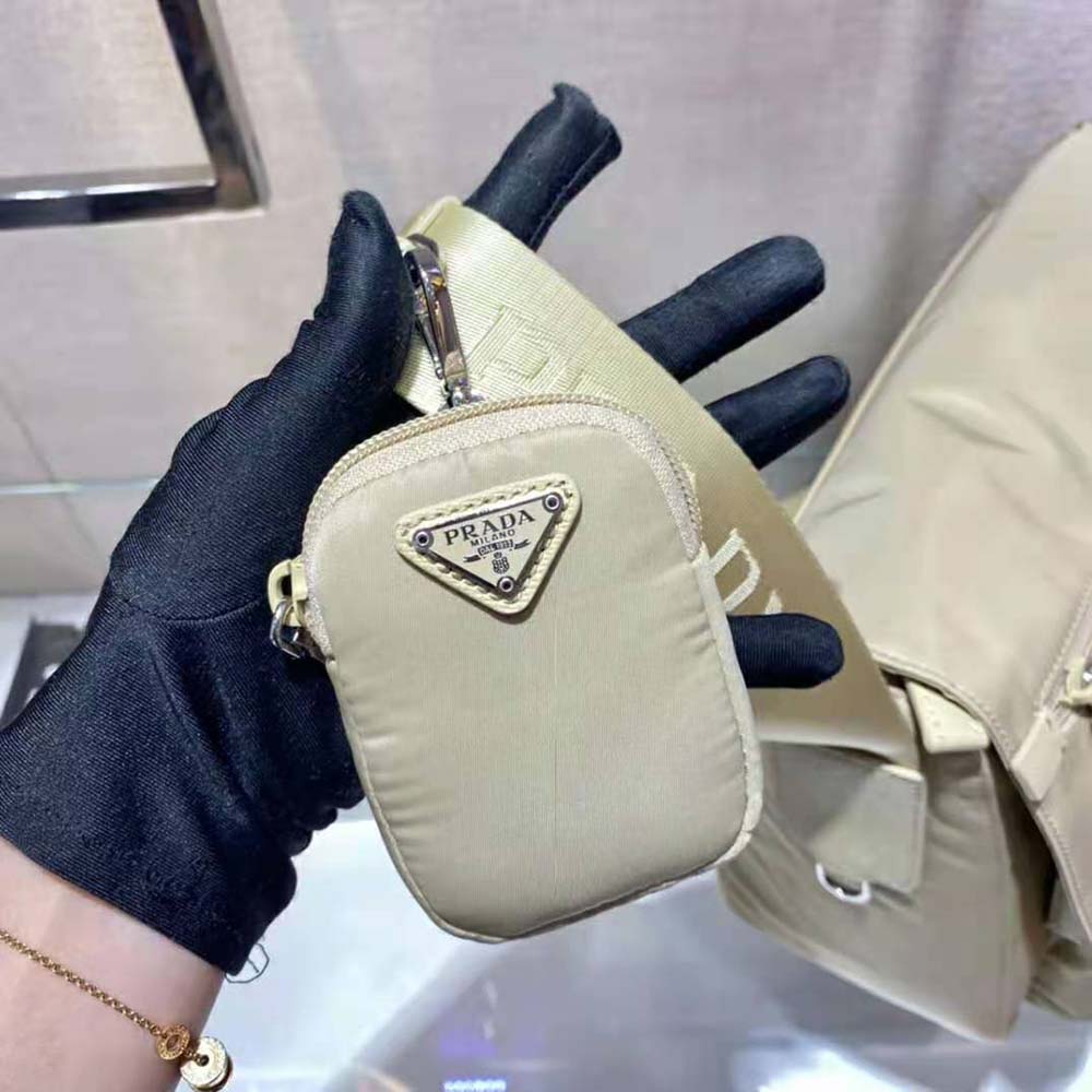 Prada Women Re-Nylon Shoulder Bag-Beige - image 9