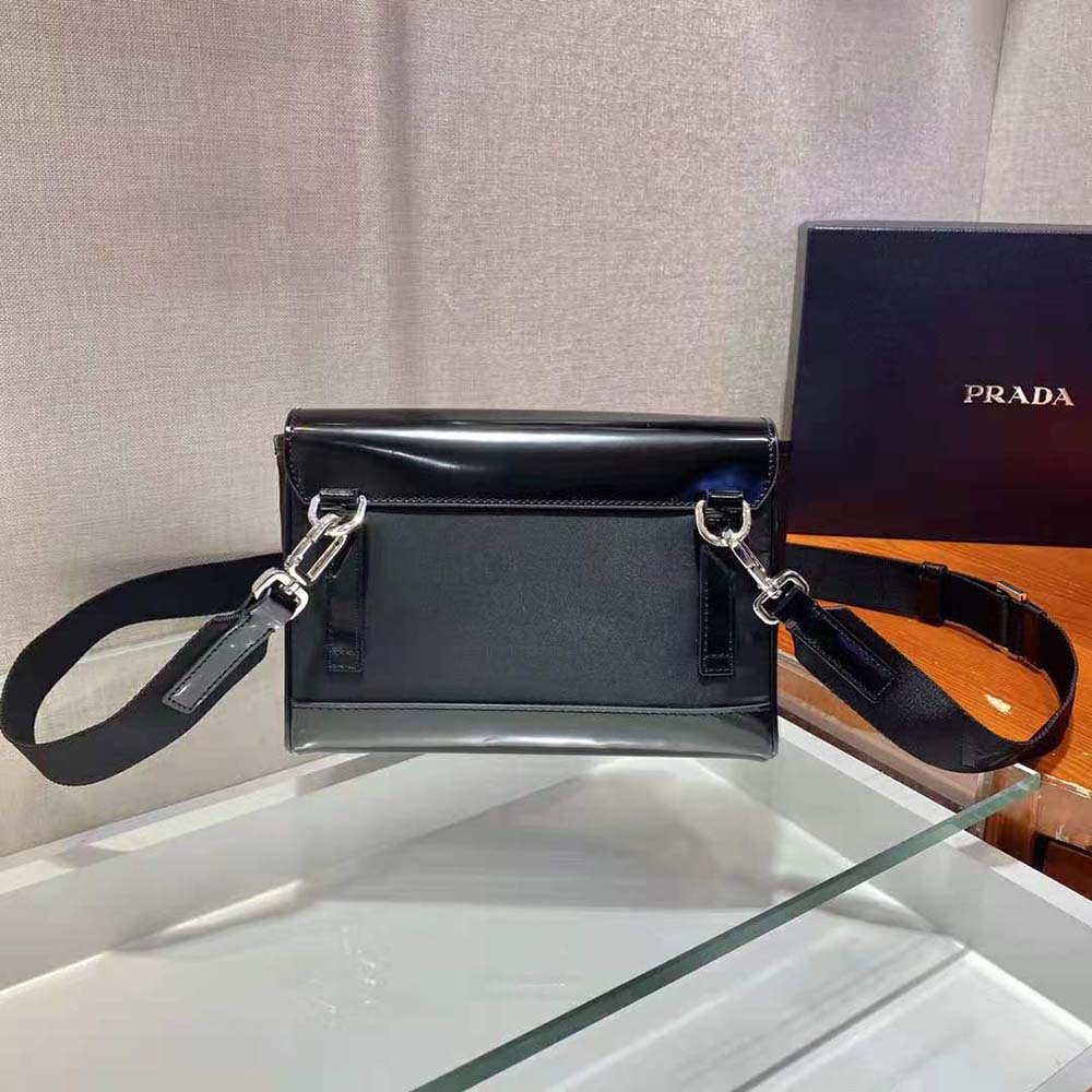 Prada Women Re-Nylon and Leather Shoulder Bag-Black - image 4