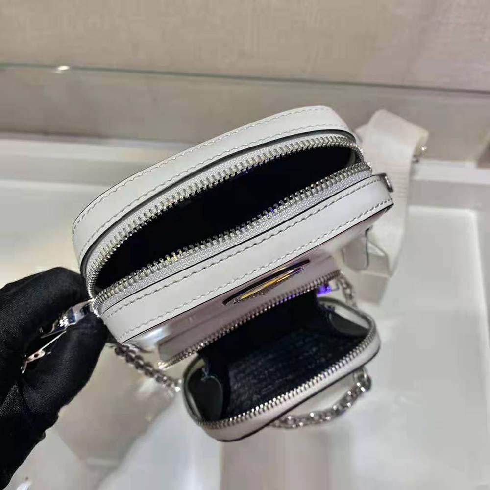 Prada Women Saffiano Leather Mini Bag-White - image 7