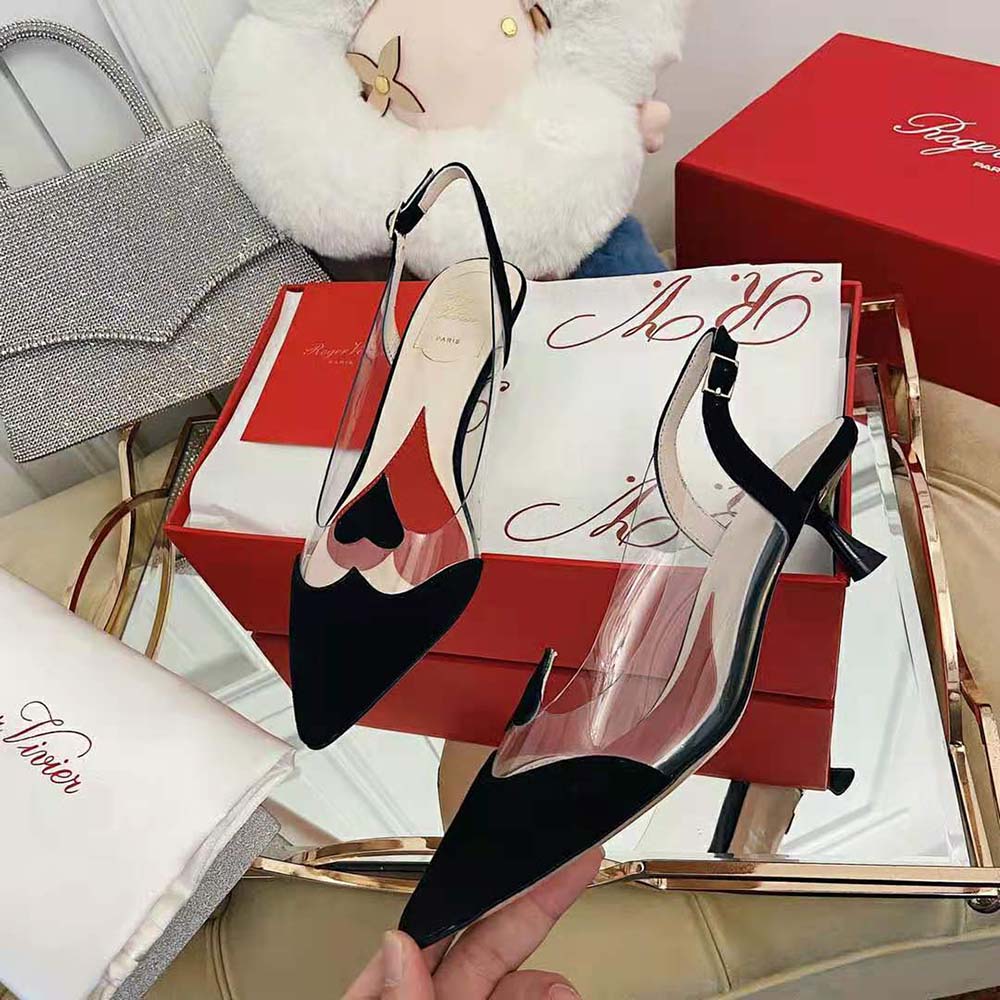 Roger Vivier Women I Love Vivier Slingback Pumps in PVC-Black - image 5
