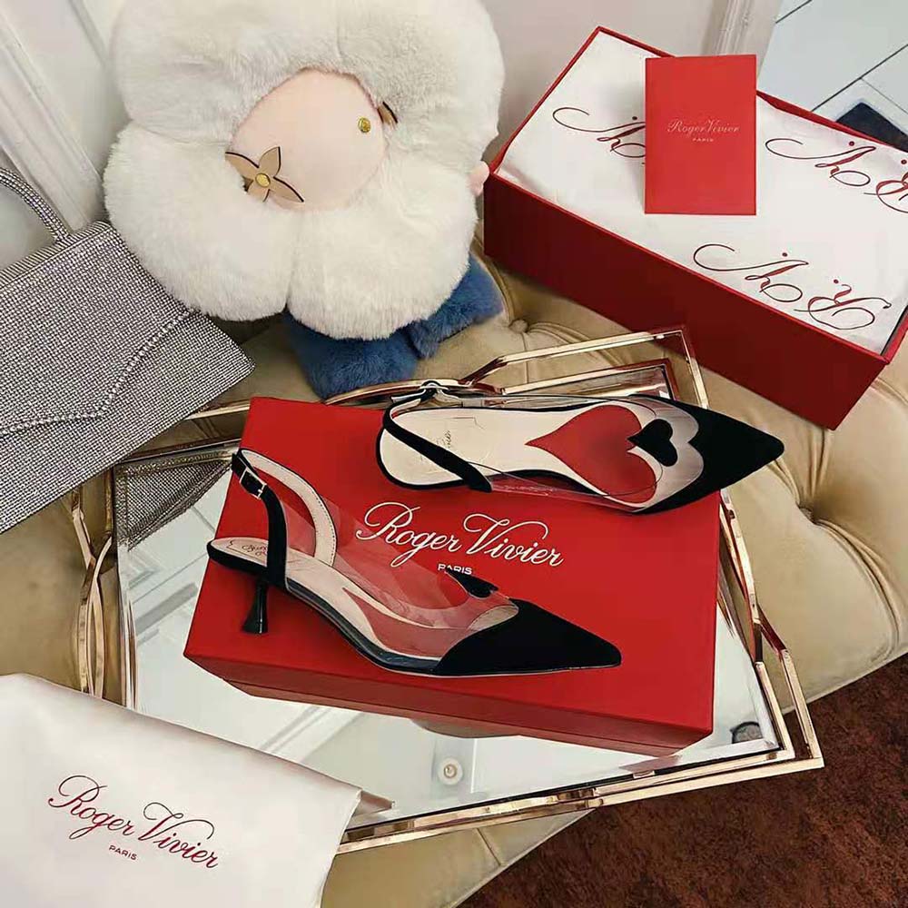Roger Vivier Women I Love Vivier Slingback Pumps in PVC-Black - image 4