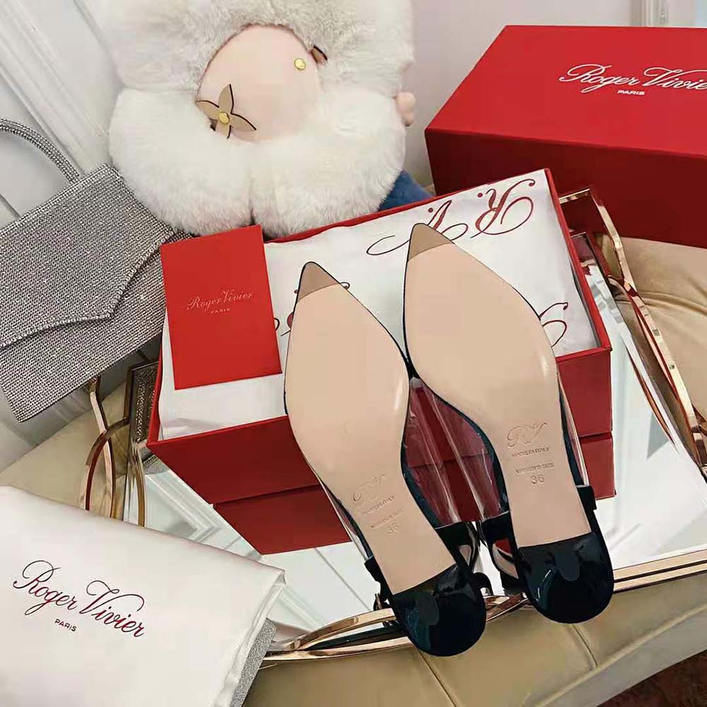 Roger Vivier Women I Love Vivier Slingback Pumps in PVC-Black - image 8