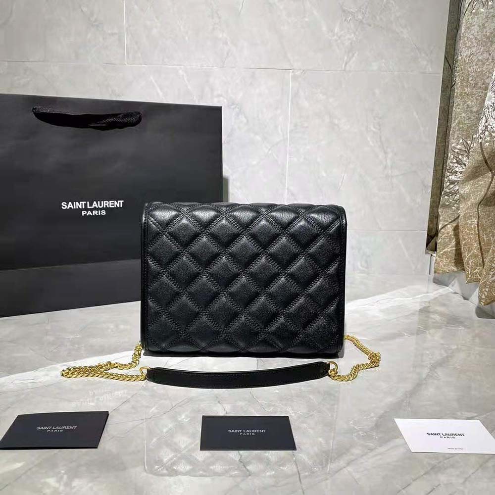 Side angle showing chain strap and compact silhouette of Becky Mini Chain Bag