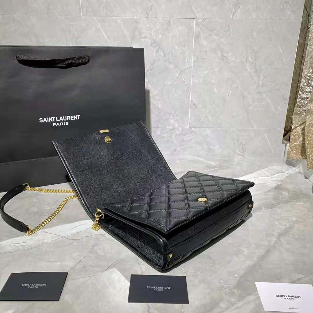 Saint Laurent YSL Women Becky Mini Chain Bag in Carre-Quilted Lambskine - image 5