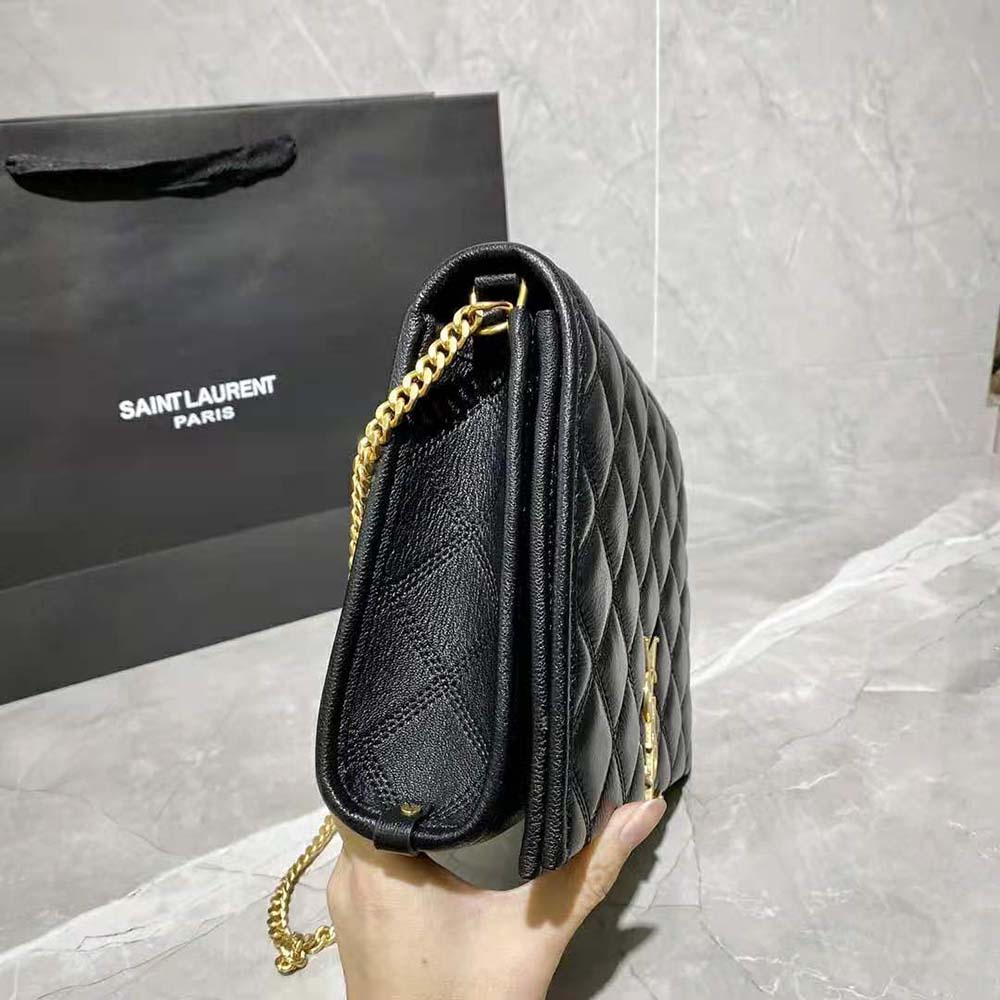 Saint Laurent YSL Women Becky Mini Chain Bag in Carre-Quilted Lambskine - image 6