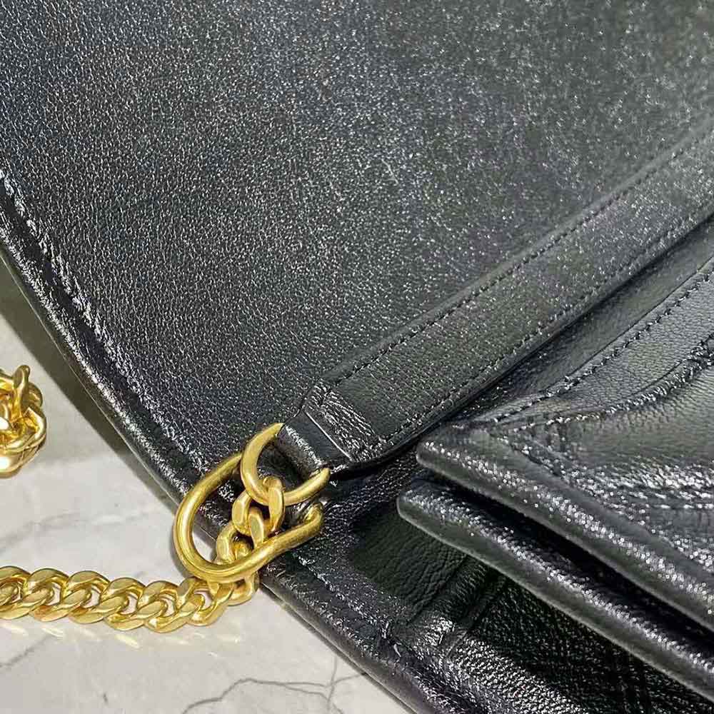 Saint Laurent YSL Women Becky Mini Chain Bag in Carre-Quilted Lambskine - image 10