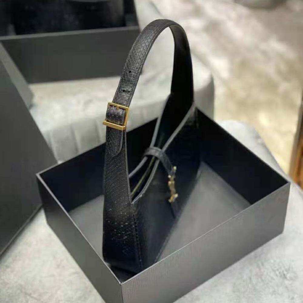 Saint Laurent YSL Women LE 5 A 7 Hobo Bag in Matte Python-Black - image 7