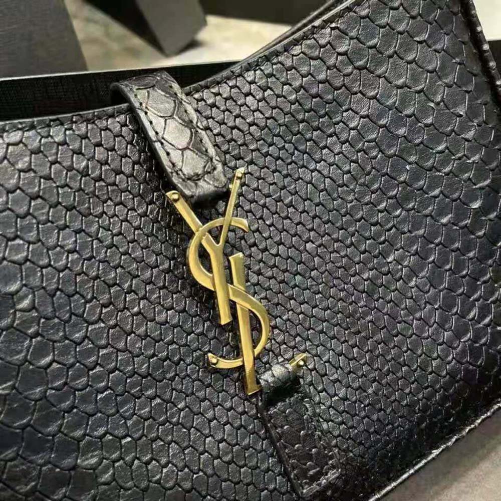 Saint Laurent YSL Women LE 5 A 7 Hobo Bag in Matte Python-Black - image 10