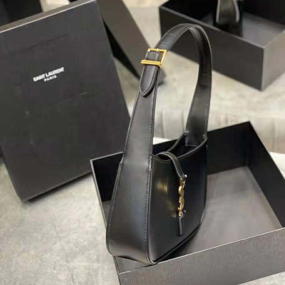 Saint Laurent YSL Women LE 5 A 7 Hobo Bag in Smooth Leather-Black - image 7