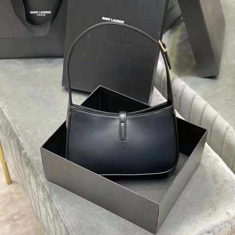Saint Laurent YSL Women LE 5 A 7 Hobo Bag in Smooth Leather-Black - image 4