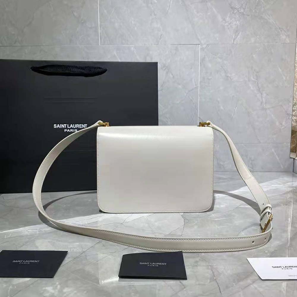 Saint Laurent YSL Women LE Carre Satchel in Box Saint Laurent Leather-White - image 4