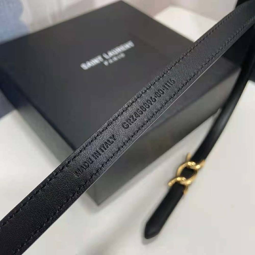 Saint Laurent YSL Women Maillon Thin Belt in Shiny Leather - image 6