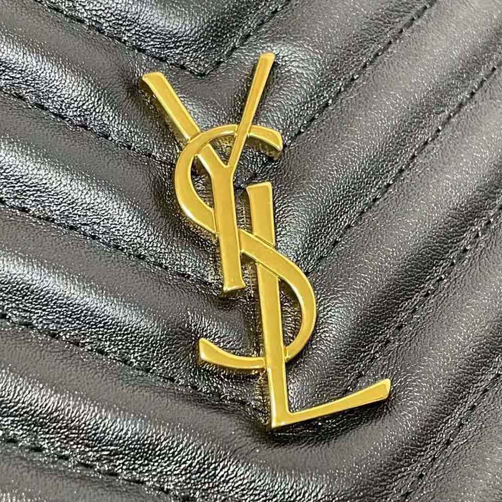 Saint Laurent YSL Women Monogram A5 Pouch in Matelasse Leather-Black - image 6