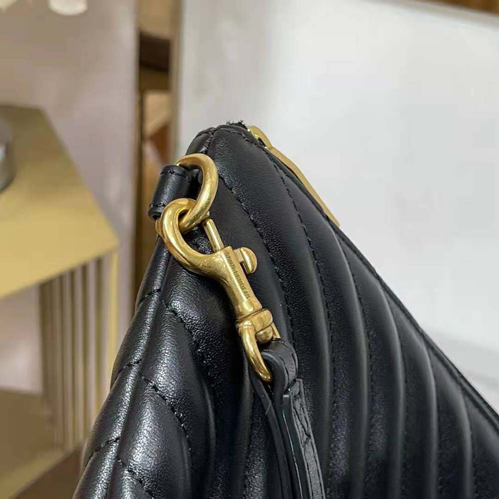 Saint Laurent YSL Women Monogram A5 Pouch in Matelasse Leather-Black - image 4