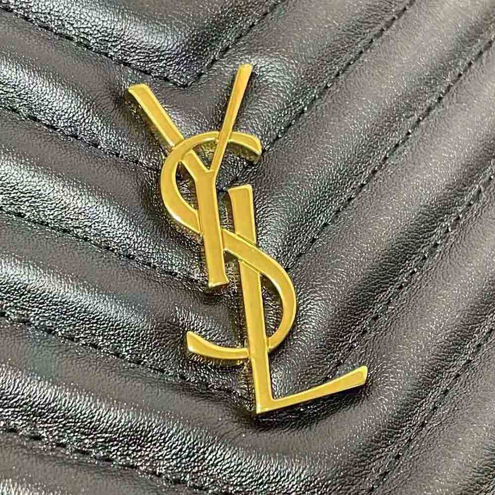 Saint Laurent YSL Women Monogram Document Holder in Matelasse Leather-Black - image 9