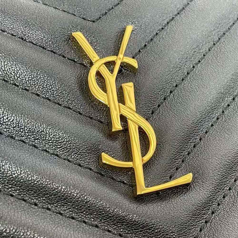 Saint Laurent YSL Women Monogram Tablet Pouch in Matelassé Leather-Black - image 10