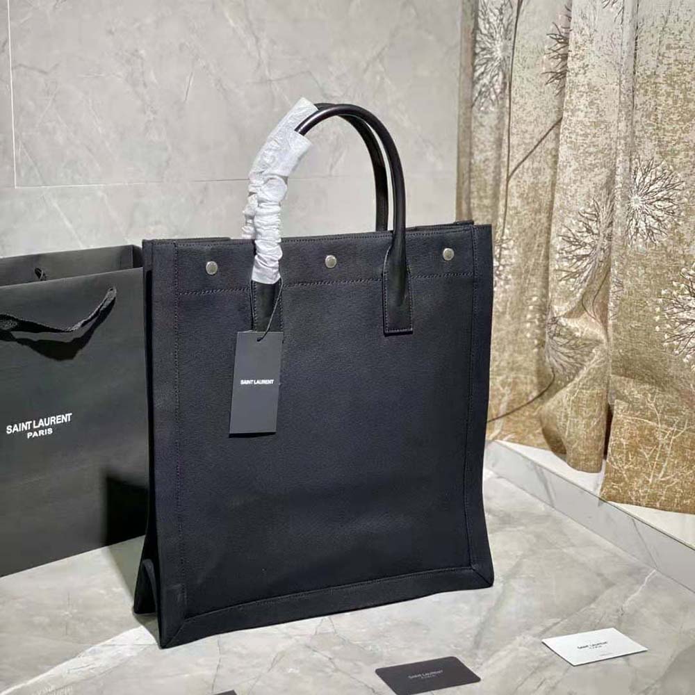 Saint Laurent YSL Women Rive Gauche N/S Shopping Bag in Cotton - image 5