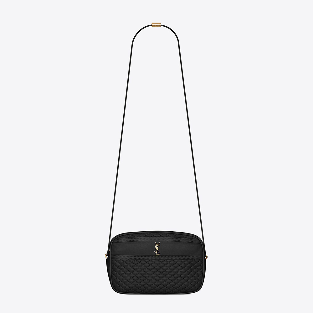 Saint Laurent YSL Women Victoire Camera Bag in Quilted Lambskin-Black - image 1