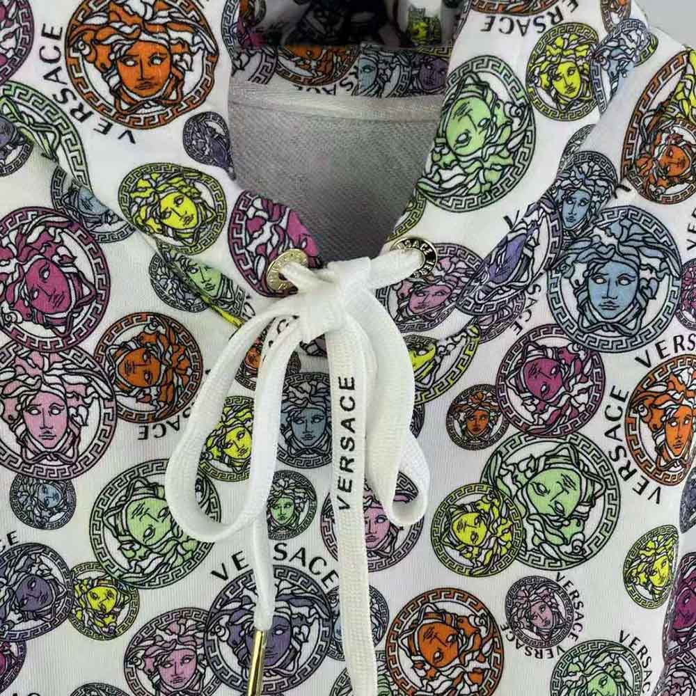 Versace Women Medusa Amplified Print Cotton Hoodie - image 6